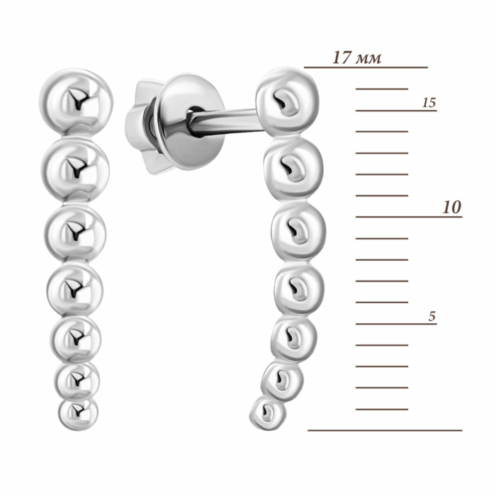 Серебряные серьги-пуссеты. Артикул UG582133