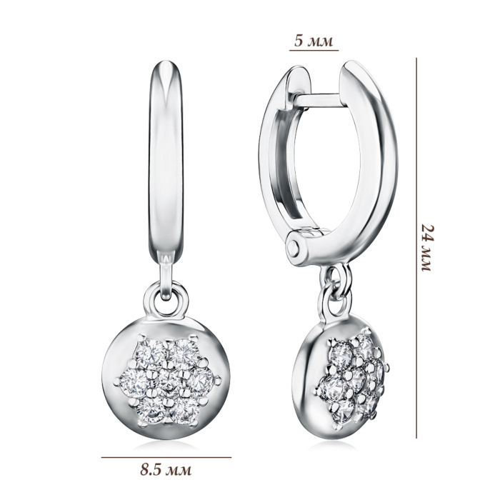 Серебряные серьги 82698б