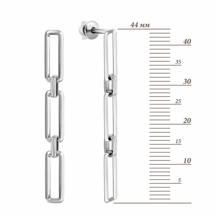 Срібні сережки-підвіски. Артикул UG582868
