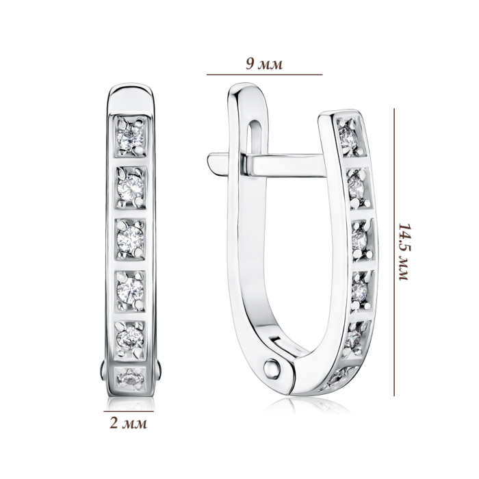 Серебряные серьги 8332003б