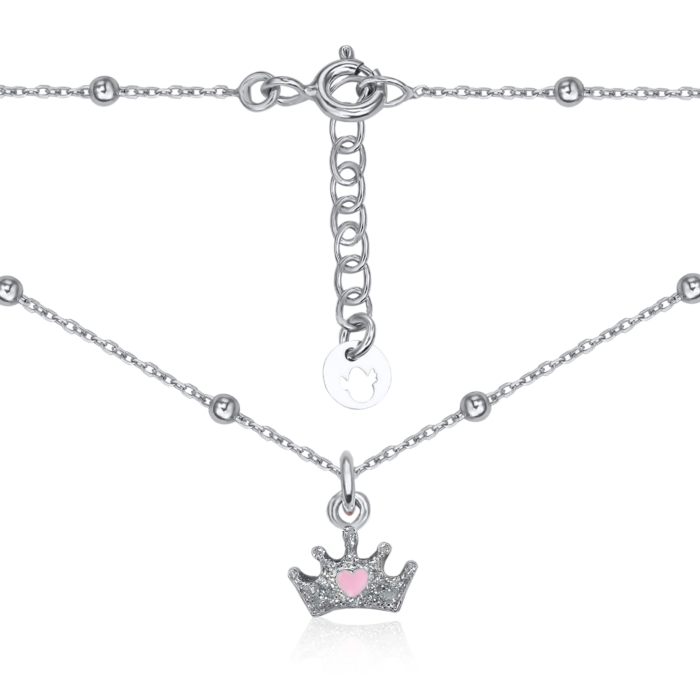 Серебряное колье с эмалью 8542N-5/12/21824