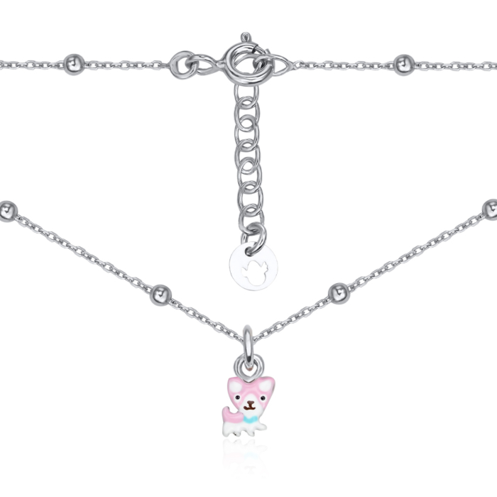 Серебряное колье с эмалью 8542N-8/12/21829