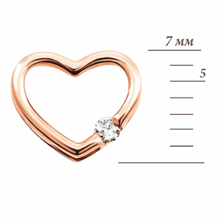 Золота підвіска з діамантом. Артикул UG5880401-К