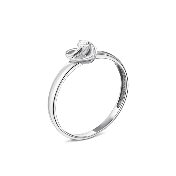 Золотое кольцо с бриллиантом. Артикул UG5880434-бел