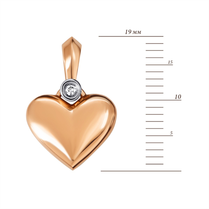 Золота підвіска з діамантом. Артикул UG5880578-К