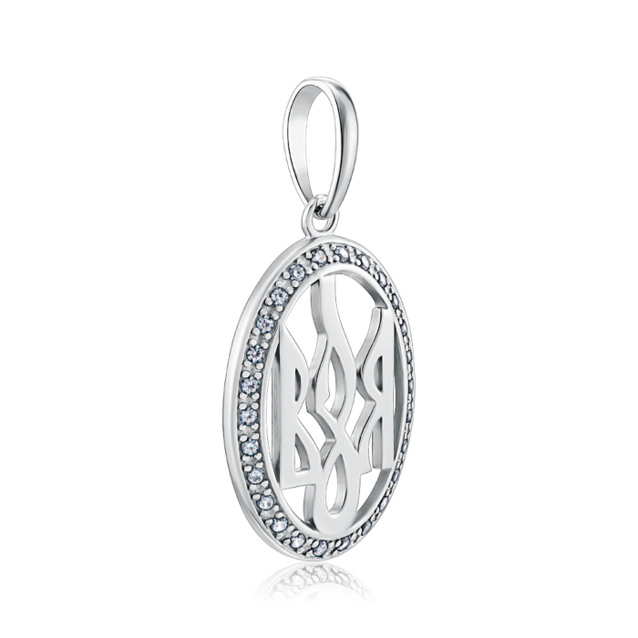 Срібна підвіска з фіанітами. Артикул 89081б