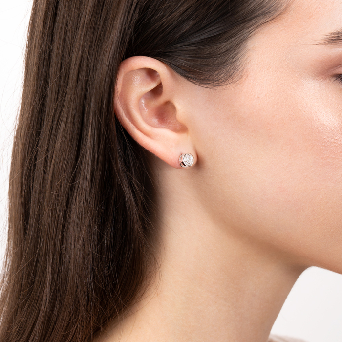 Серебряные серьги с фианитом. Артикул 8EA0003-E/12/1