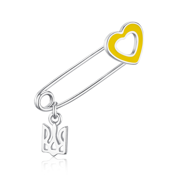 Серебряная булавка с эмалью. Артикул 90162/12/1/898