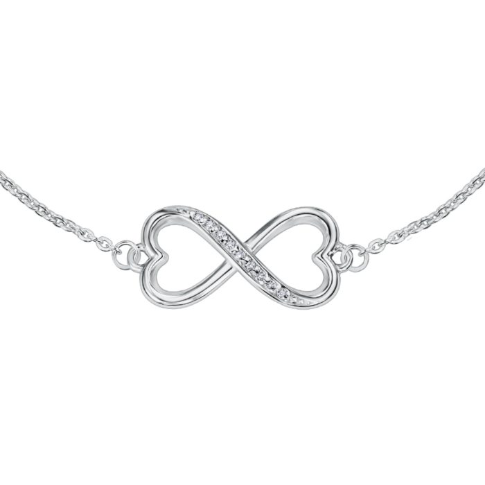 Серебряный браслет «Бесконечность» с фианитами 90171/66024-1/12/1/323