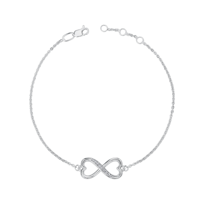 Серебряный браслет «Бесконечность» с фианитами 90171/66024-1/12/1/323