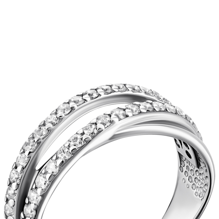 Серебряное кольцо с фианитами. Артикул UG5910001б