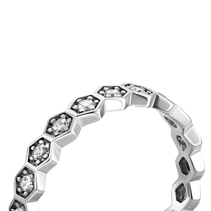 Серебряное кольцо с фианитами. Артикул UG5910165б