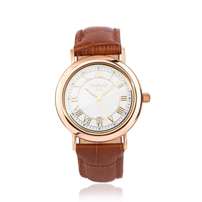 Золотий годинник кварцевий. Артикул 9102-1-6/01/0