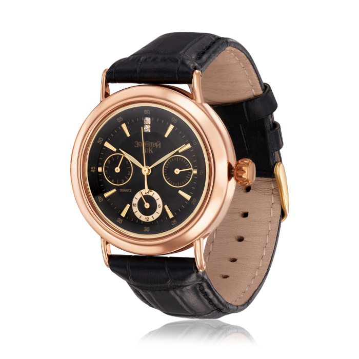 Золотий годинник кварцевий. Артикул 9112-2/01/0 (9112/ч рч)