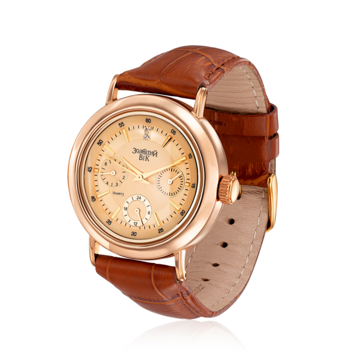 Золотий годинник кварцевий. Артикул 9112-1/01/0 (9112/ж рк)