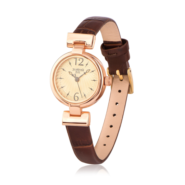 Золотий годинник кварцевий. Артикул 9117-3/01/0