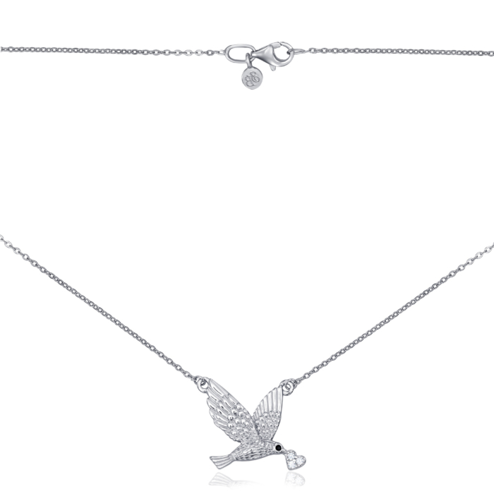 Серебряное колье с фианитами. Артикул 96042/66024-3/12/1/472