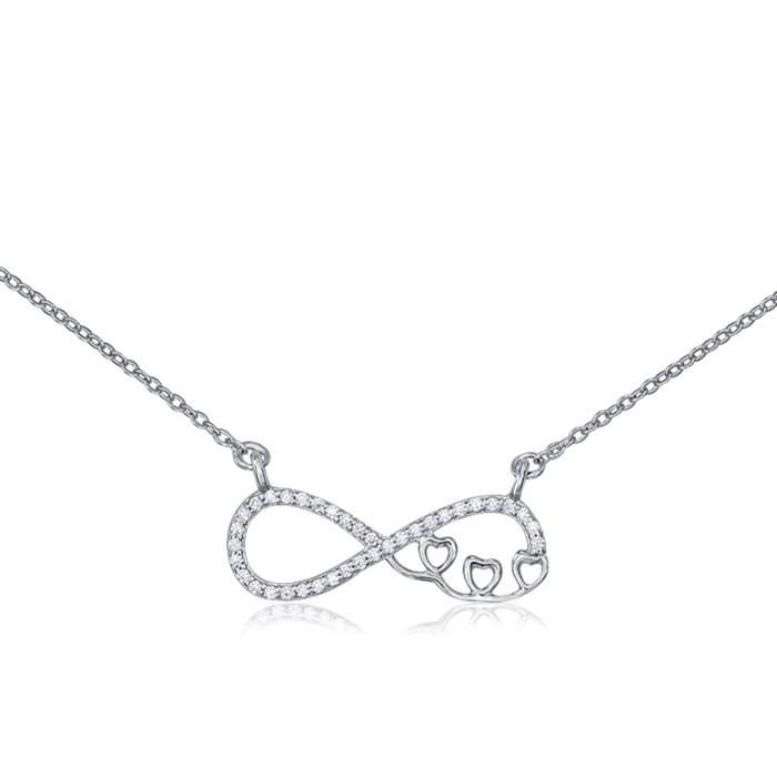 Серебряное колье с фианитами. Артикул 96045/66024-3/12/1/1