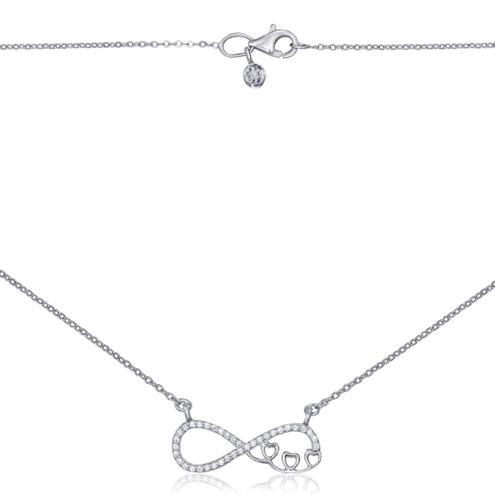 Серебряное колье с фианитами. Артикул 96045/66024-3/12/1/1