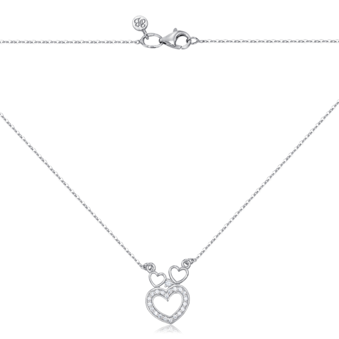 Серебряное колье с фианитами. Артикул 96050/66024-3/12/1/62