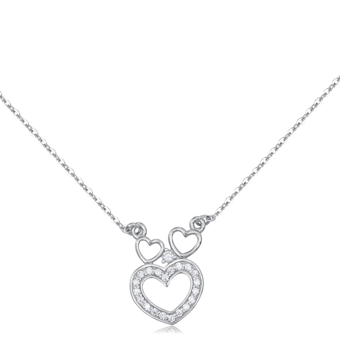 Серебряное колье с фианитами. Артикул 96050/66024-3/12/1/62