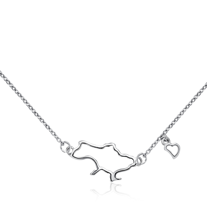 Серебряное колье без вставки. Артикул 96067/66024/12/1