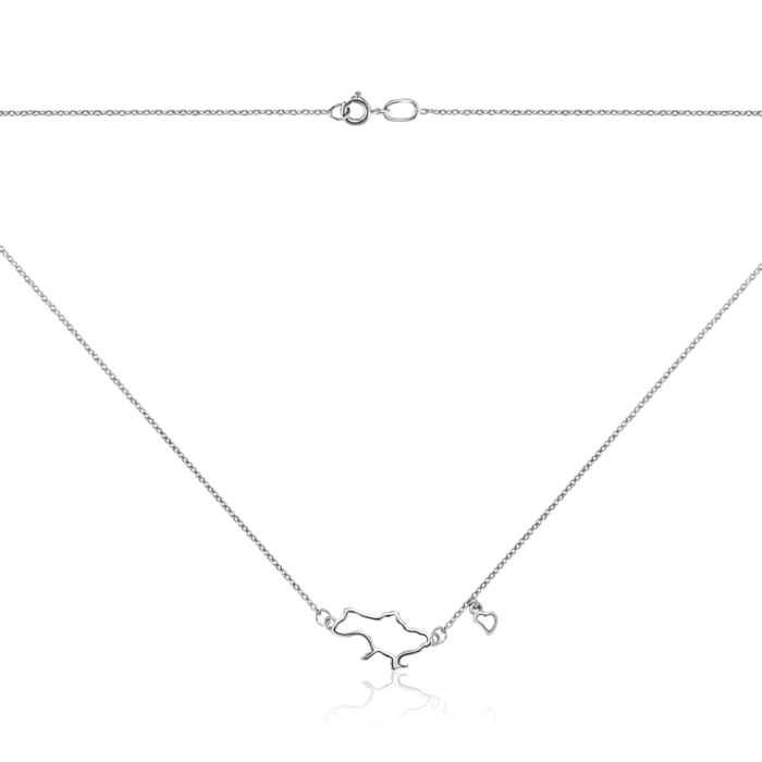Серебряное колье без вставки. Артикул 96067/66024/12/1