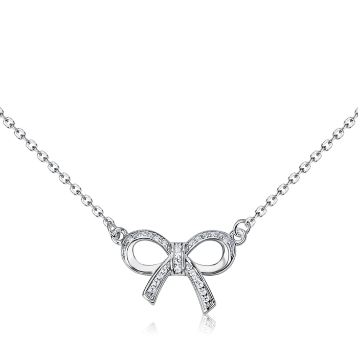 Срібне кольє з фіанітами 96077/66024/12/1/323