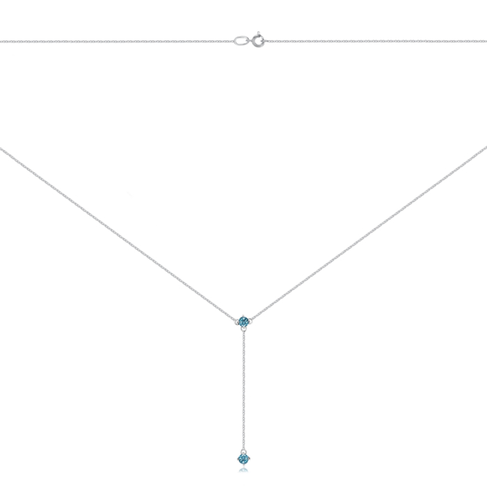 Срібне кольє з топазами 96079/66024-3/12/1/5040