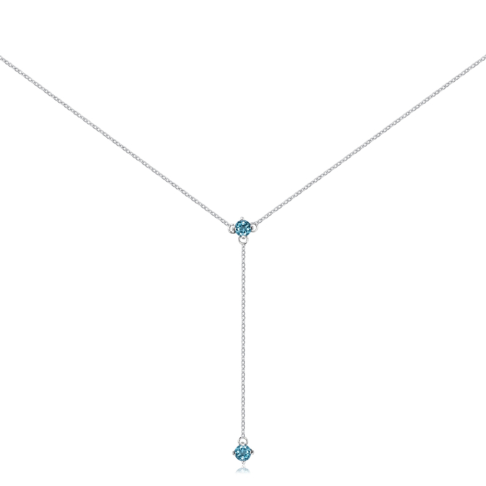 Срібне кольє з топазами 96079/66024-3/12/1/5040