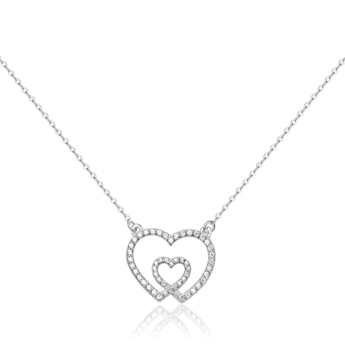 Серебряное колье с фианитами 96085/66024-3/12/1/36