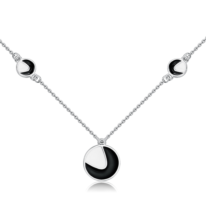 Серебряное колье с эмалью 96087/66024-3/12/1/967