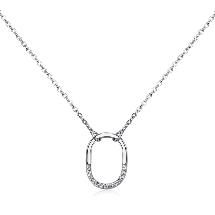 Срібне кольє з фіанітами 96089/66024-3/12/1/1
