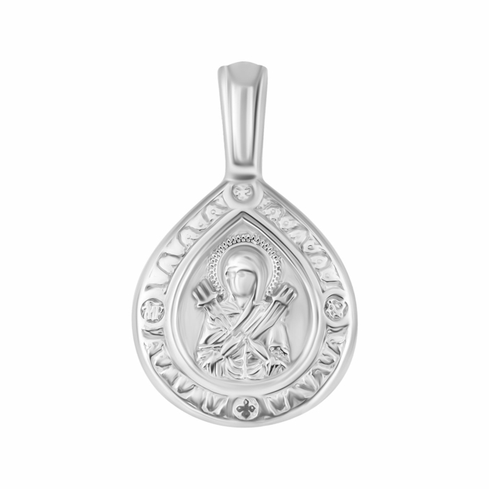 Срібна підвіска-іконка «Св. Микола Чудотворець». Артикул UG5974/род