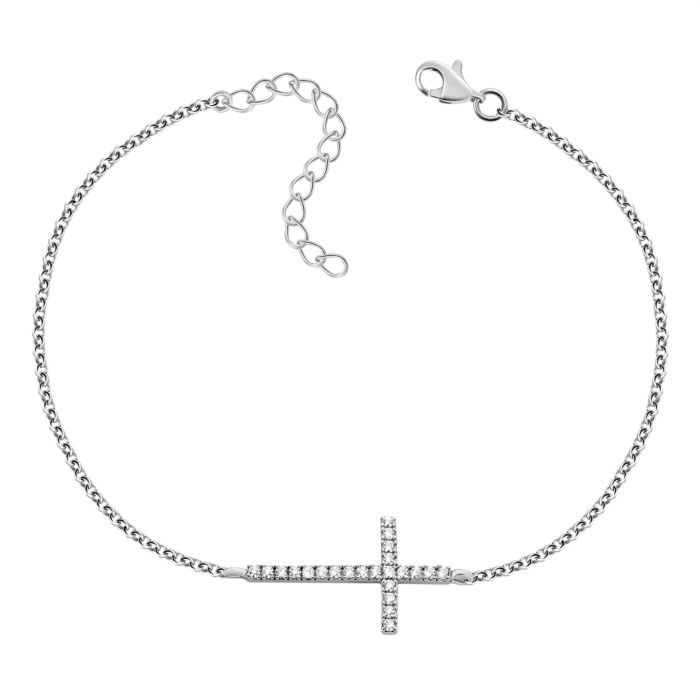 Срібний браслет з фіанітами. Артикул UG5991Б.Rh