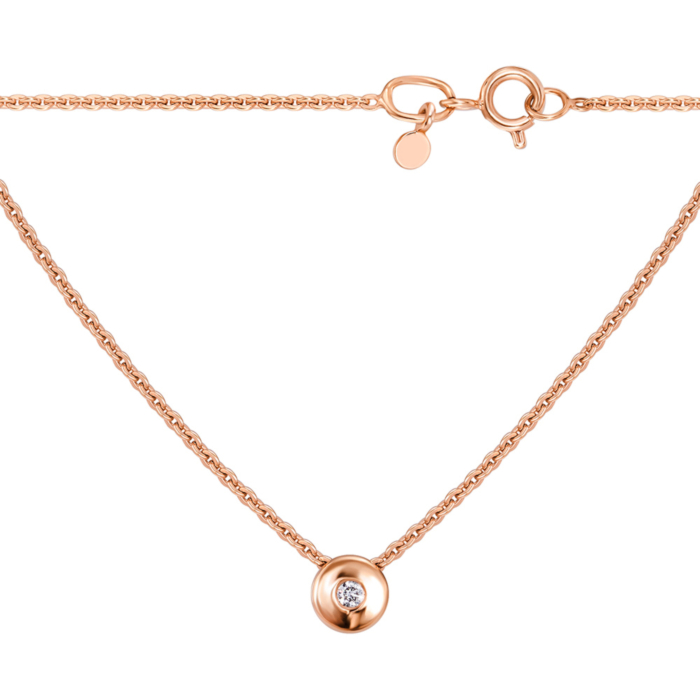 Золотое колье с бриллиантом. Артикул 560054/66024-1/01/0/8581