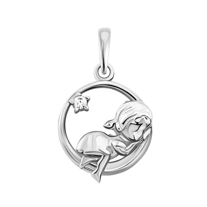 Золота підвіска з фіанітом. Артикул UG5П 002/1