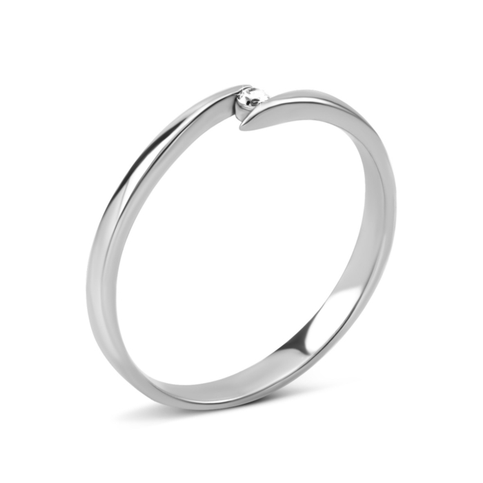 Срібна каблучка з фіанітом. Артикул UG5СД-006ф