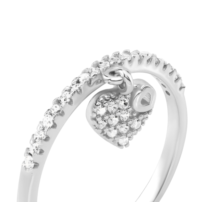 Срібна каблучка з фіанітами. Артикул UG5ЛК-0413р