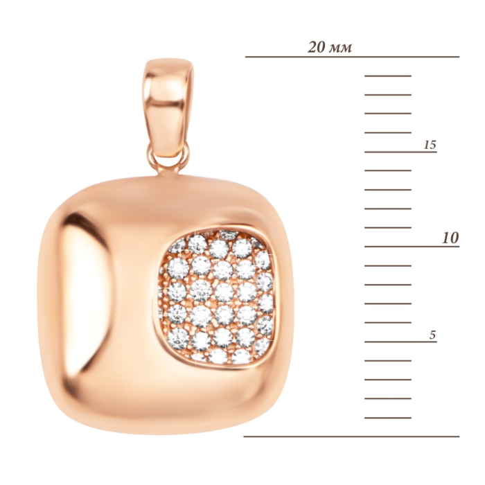 Золота підвіска з фіанітами. Артикул UG5TK 126 п