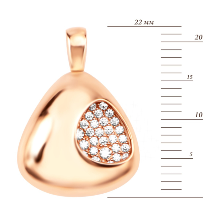 Золота підвіска з фіанітами. Артикул UG5TK 130 п