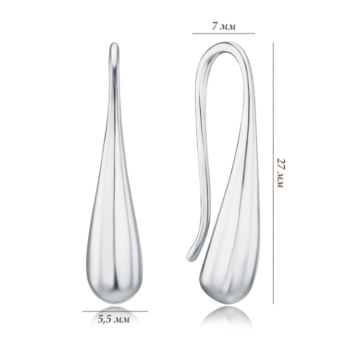 Серебряные серьги МН-154 с Rh