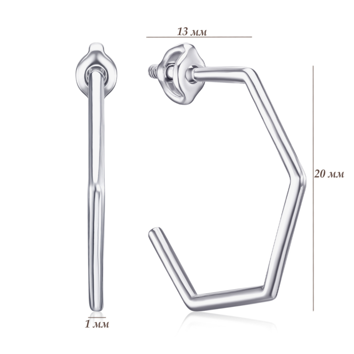 Срібні сережки МН-156 с Rh