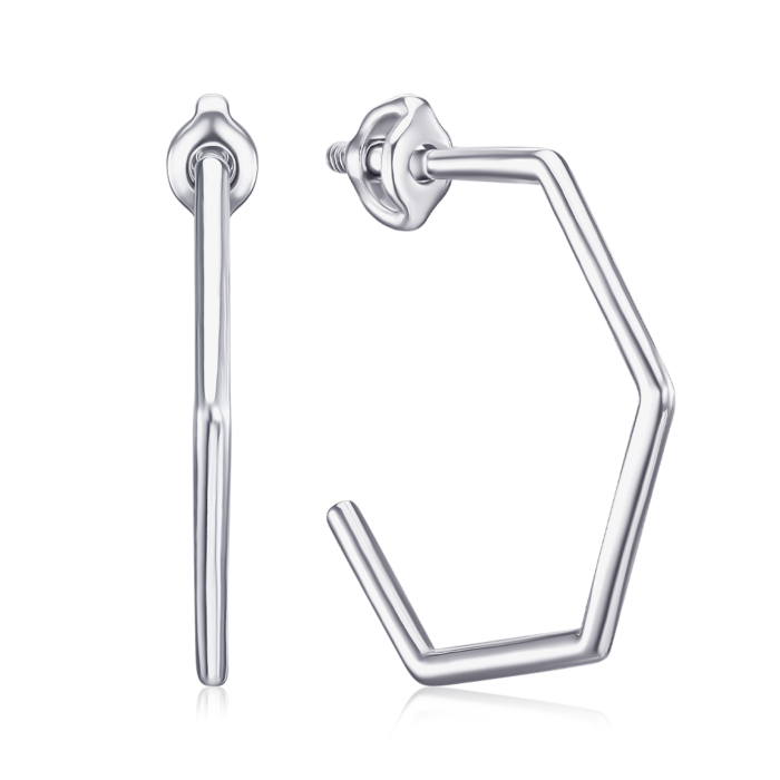Срібні сережки МН-156 с Rh