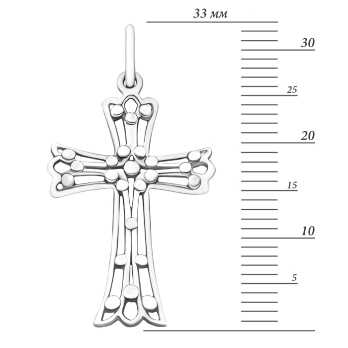 Срібна підвіска Хрестик. Артикул UG5H-167