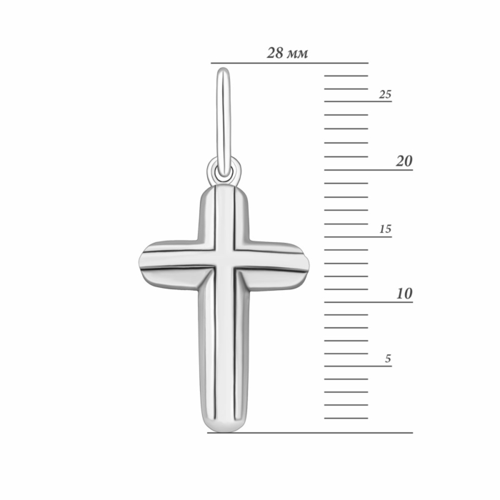 Срібна підвіска Хрестик. Артикул UG5H-174/1