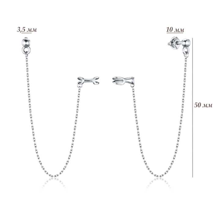 Срібні сережки МН-179 с Rh