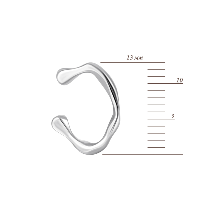 Серебряные сережки без вставки. Артикул UG5ВС-213р