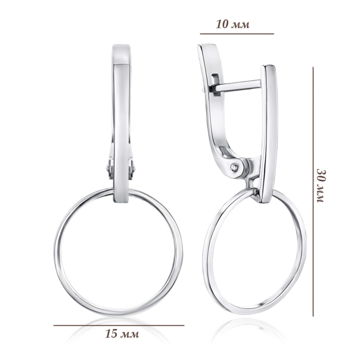 Срібні сережки МН-303 с Rh