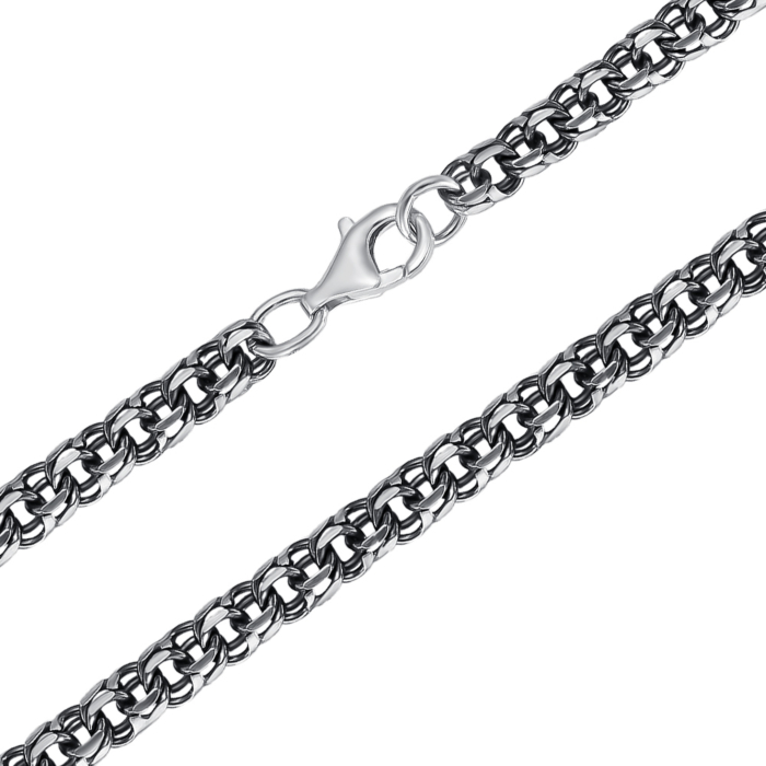 Срібний ланцюжок з чорнінням. Артикул Р-4301-3-L/52